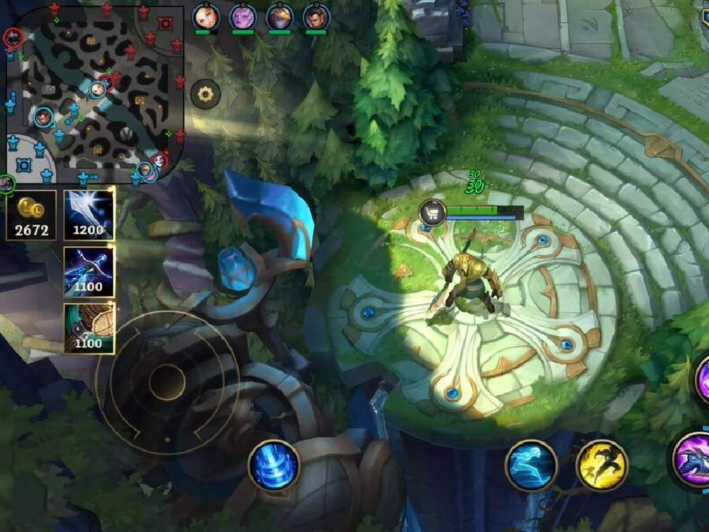 Bộ nút lệnh của game tốc chiến