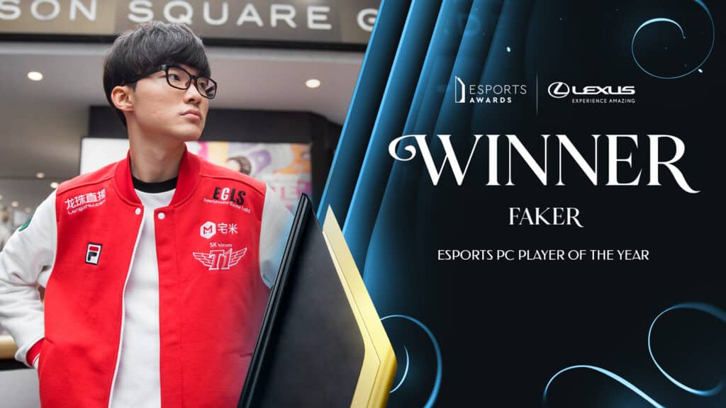 Thêm giải tuyển thủ Esport của năm, Faker càng làm giàu thêm vốn thành tích đáng gờm