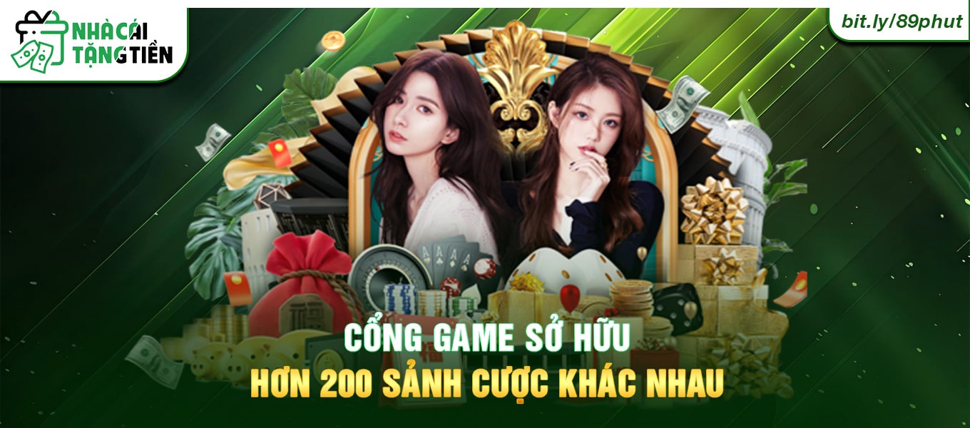 Hình ảnh cổng game sở hữu hơn 200 sảnh cược khác nhau